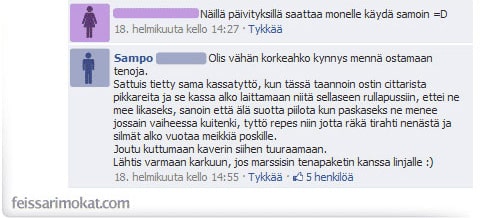 Feissarimokat: Ketju jumissa