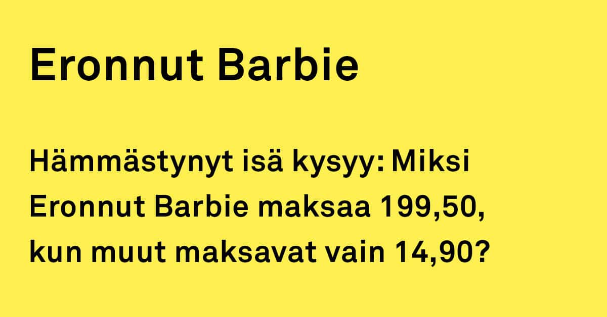 VITSIT: Eronnut Barbie