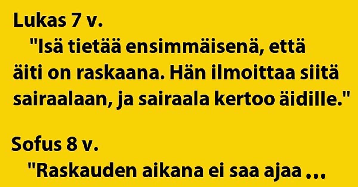 VITSIT: Lasten mietteitä raskaudesta
