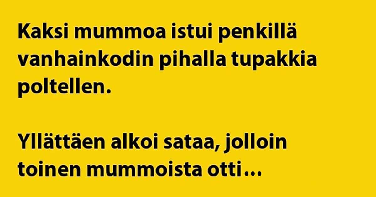 VITSIT: Mummo leikkaa ”kumiukosta” pään poikki – toinen mummo ihmeissään