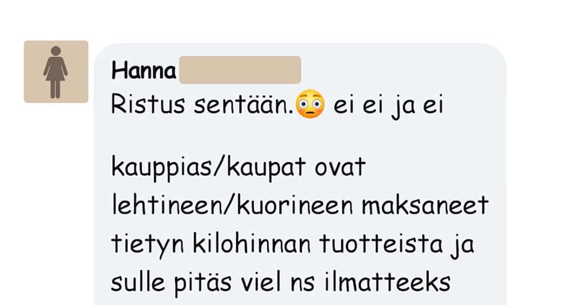 FEISSARIMOKAT: Nainen kysyy saako banaanit kuoria jo kaupassa – Hanna laittaa Ainon valot päälle