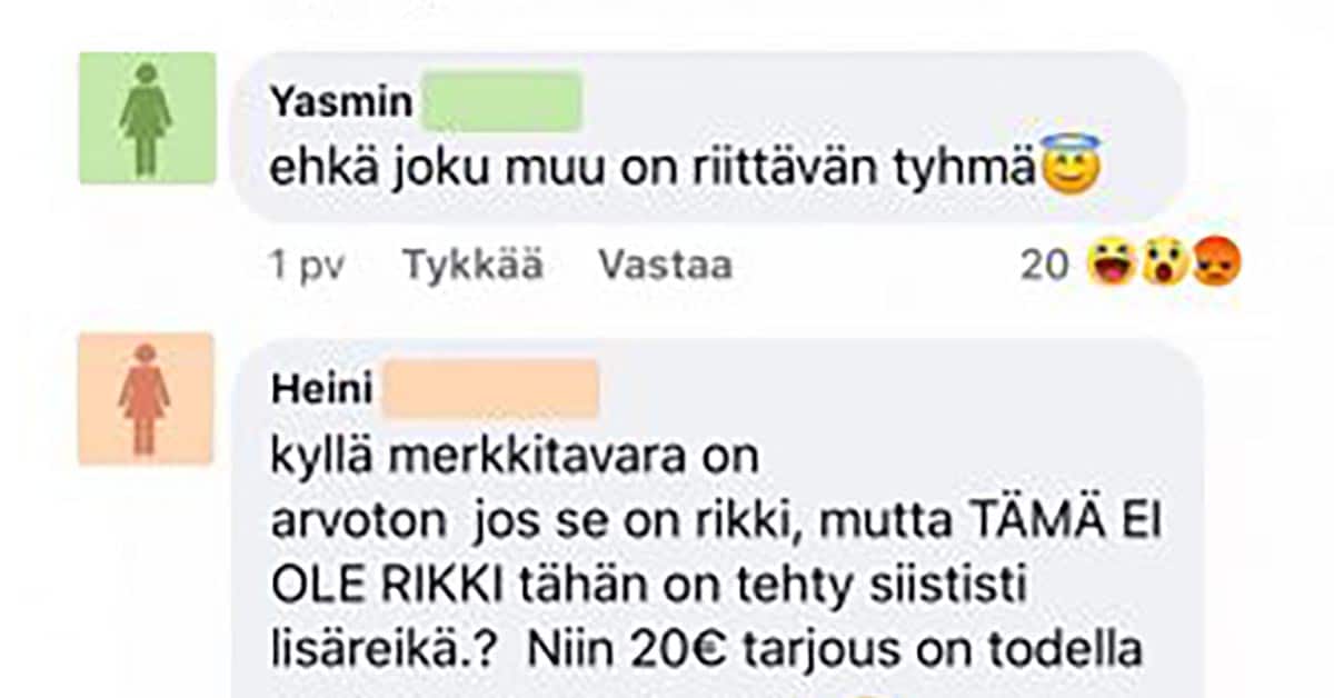 FEISSARIMOKAT: Merkkivyö myynnissä – myyjää pyytää aivan posketonta hintaa