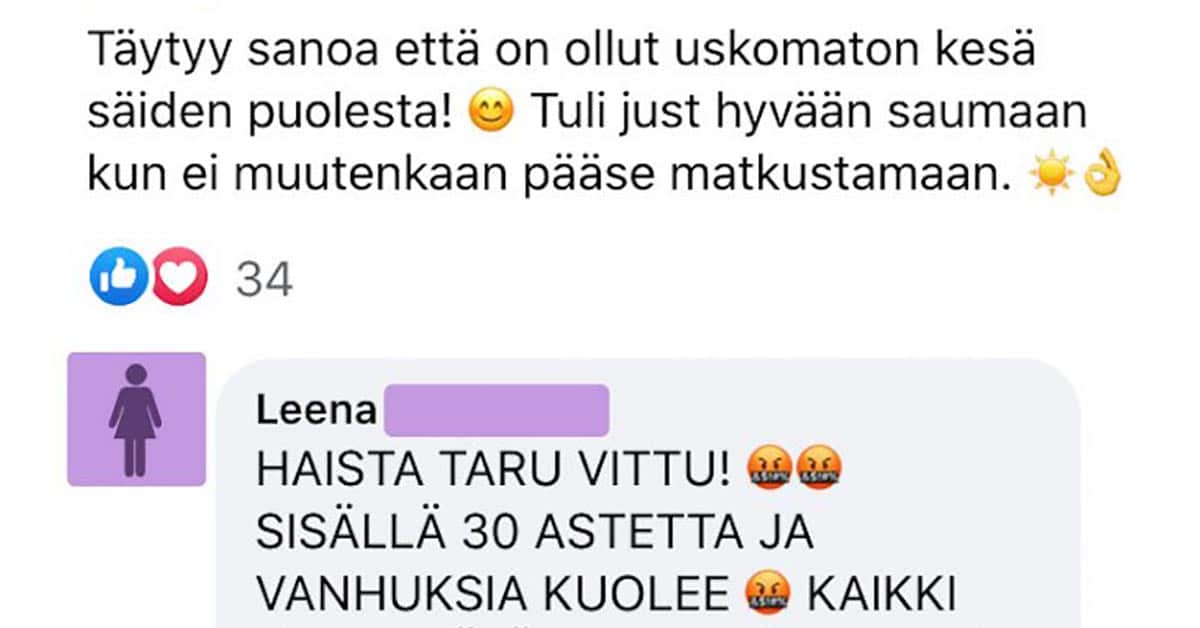 FEISSARIMOKAT: Leena syyttää Tarua helteistä – ”Sä toivoit niitä, joten voit palaa kiirastulessa”