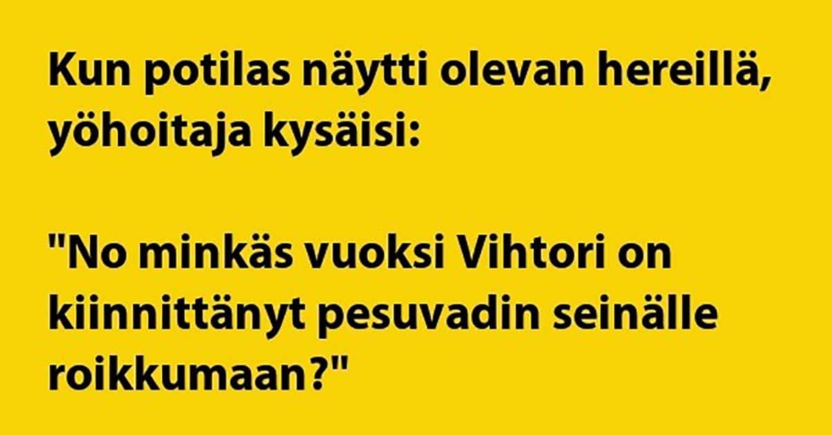 Mies oli hoidettavana psykiatrisessa laitoksessa – vasara mäjähtää pesuvatiin