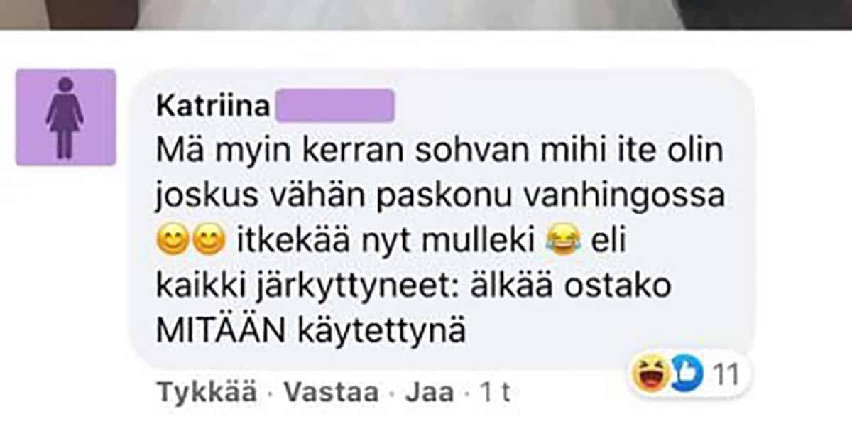 FEISSARIMOKAT: Nainen vei ”söpön” käytetyn neulan kotiinsa – ettei vaan kävisi mitään