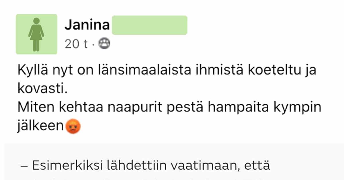 FEISSARIMOKAT: Valitse naapurisi tarkkaan – tässä muutama karu esimerkki