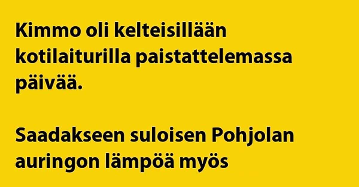 VITSIT: Kimmo oli ilkosillaan laiturilla – mela jää jumiin