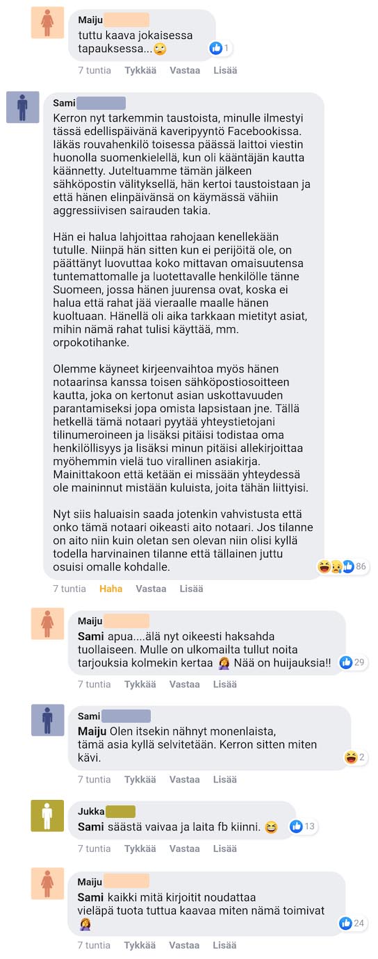 FEISSARIMOKAT: Sami haluaa auttaa tuntematonta mummoa – ei haista palaneen käryä