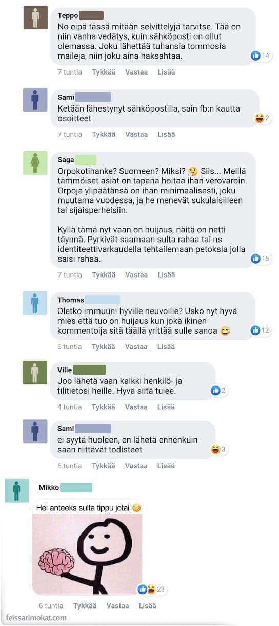 FEISSARIMOKAT: Sami haluaa auttaa tuntematonta mummoa – ei haista palaneen käryä