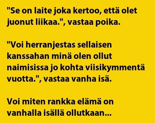 Alkometri saa vanhan miehen tekemään oivalluksen