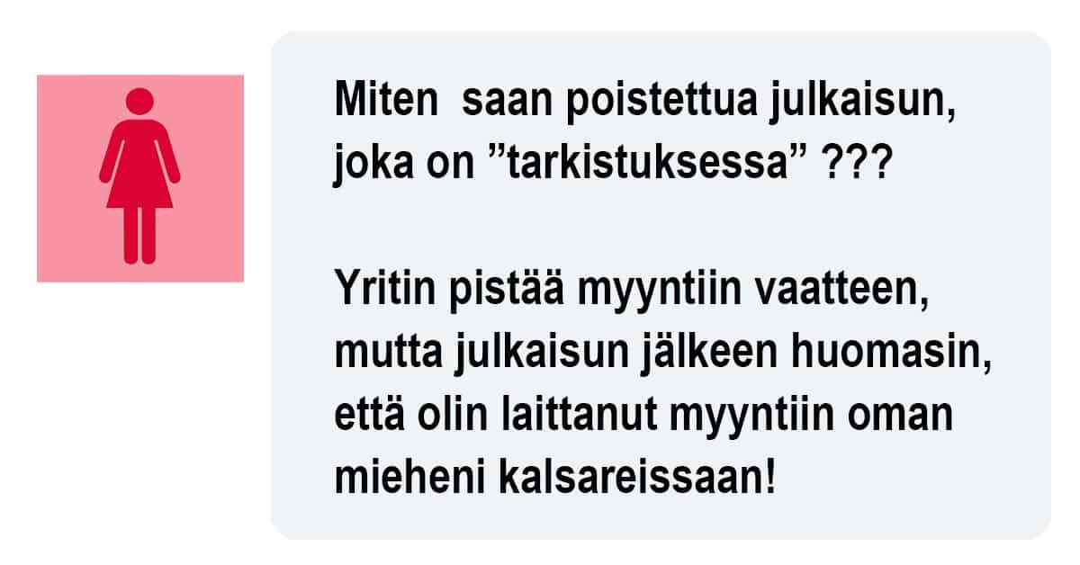 Naisen myynti-ilmoitus menee pieleen – myy vahingossa miestään