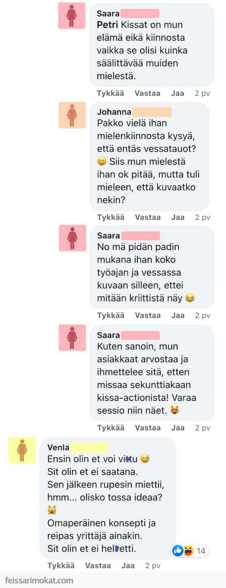 Nainen tarjoaa kissanhoitoa etäyhteydellä – kyttäys hämmentää