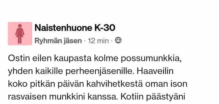 Possumunkin himo aiheuttaa aviokriisin