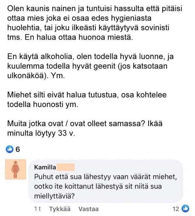 Kaunis ja hyvät geenit omaava nainen ei löydä miestä – missä vika?