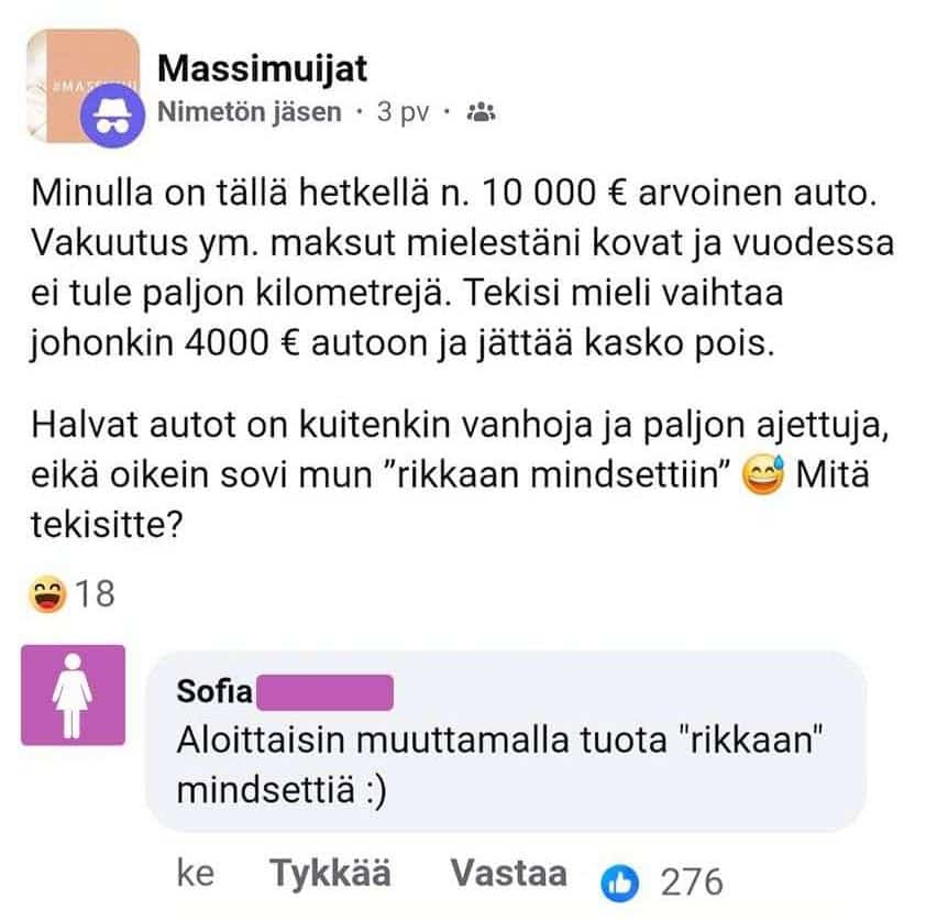 Massimuijan varallisuus herättää epäilyksiä ja keskustelua