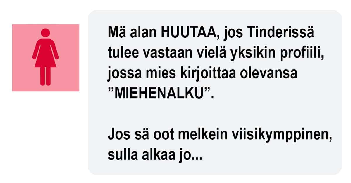 Viisikymppinen miehenalku seuraa vailla