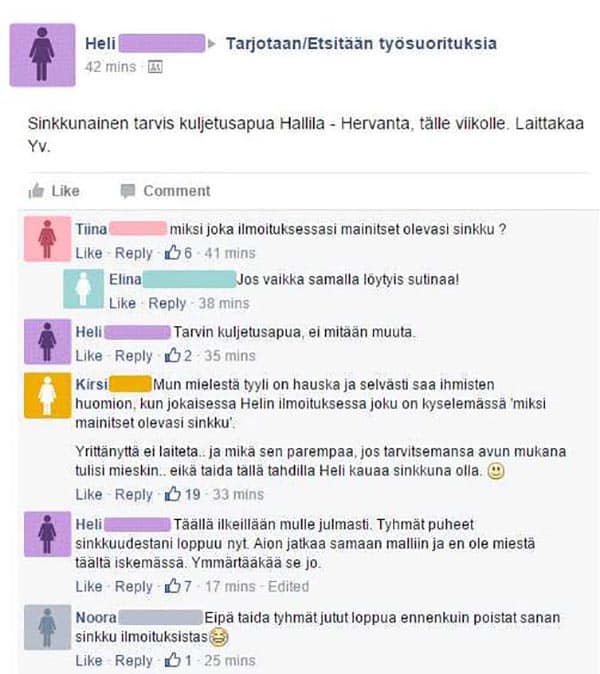 Heli mainitsee joka paikassa, että on sinkku