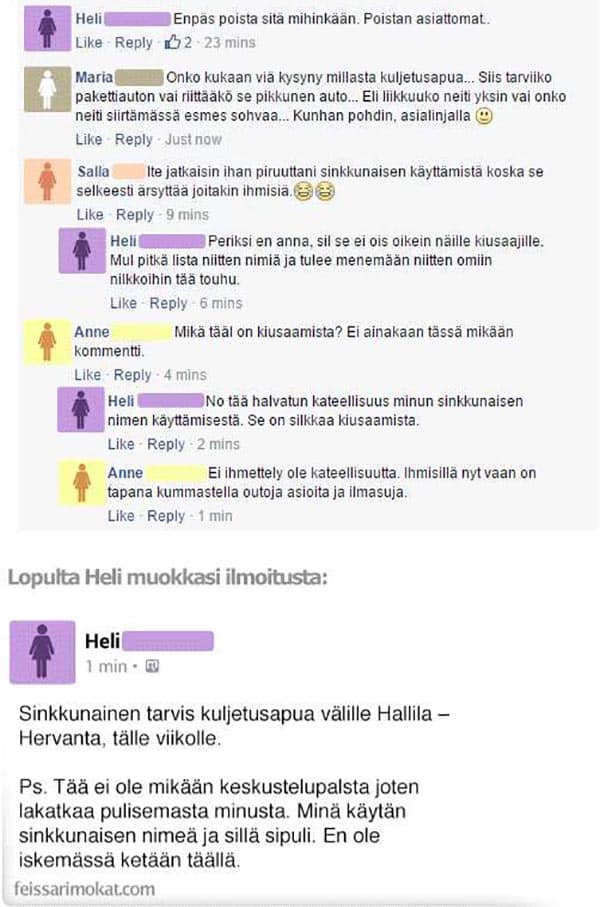 Heli mainitsee joka paikassa, että on sinkku